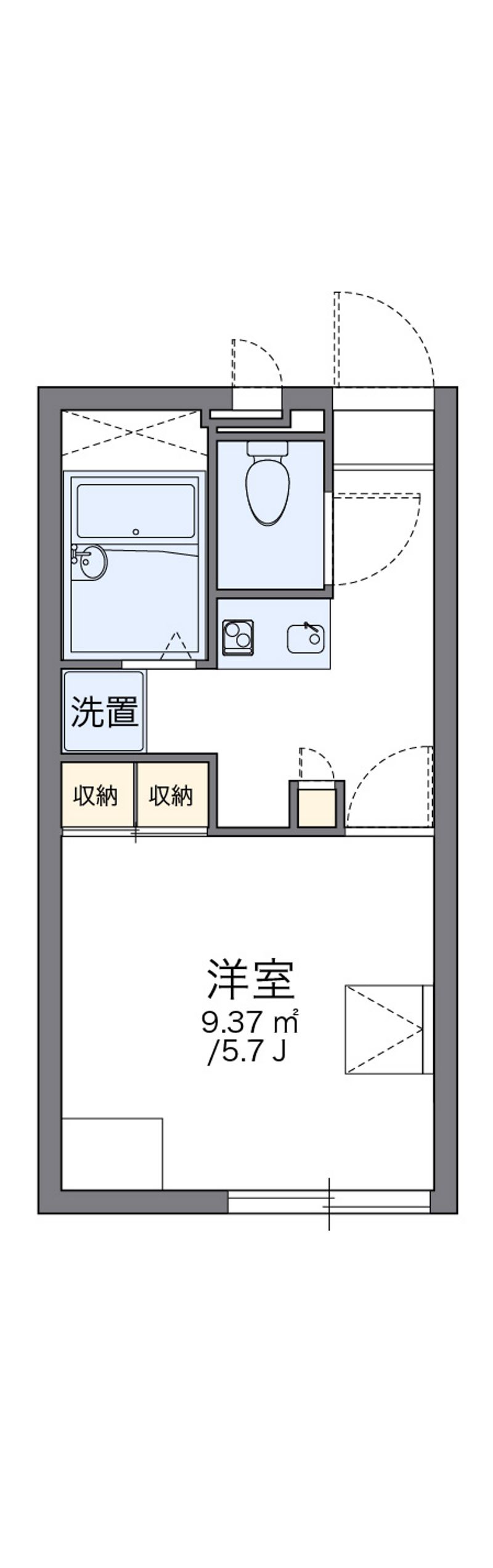 レオパレスアジェル岩倉南 間取図