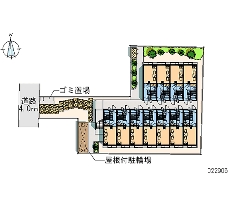 レオパレスセゾン京都駅北 区画図
