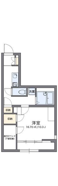 レオパレス富士見 間取り図