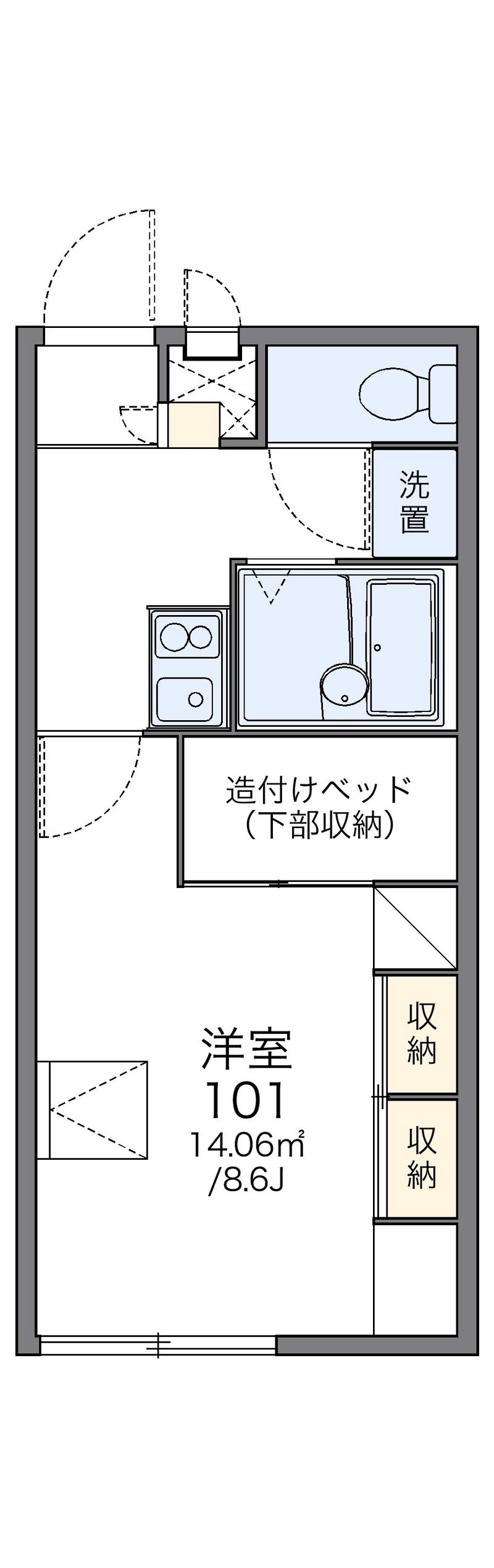 レオパレスブルースカイⅢ 間取図