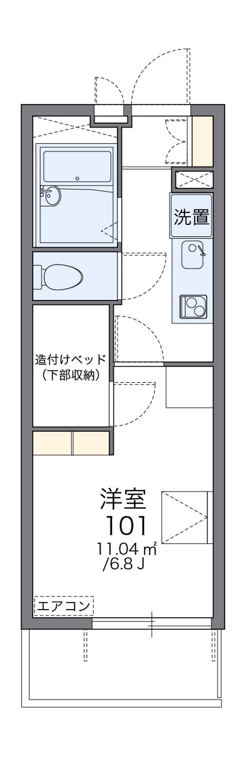 レオパレスリバーヴィレッジＡ 間取図