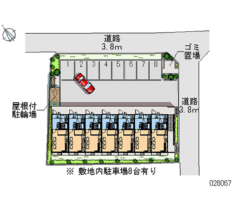 レオパレスグリーン文桜 月極駐車場