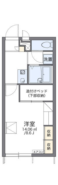 レオパレスレークサイド岡本Ⅱ 間取り図