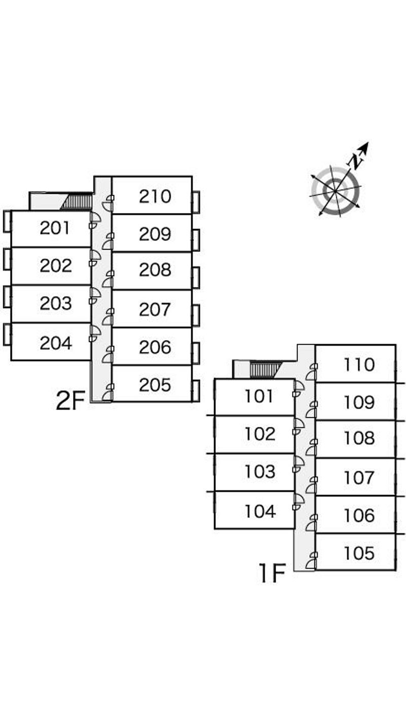 レオパレスＡｍｅｎｉｔｙ　鹿尾 間取配置図