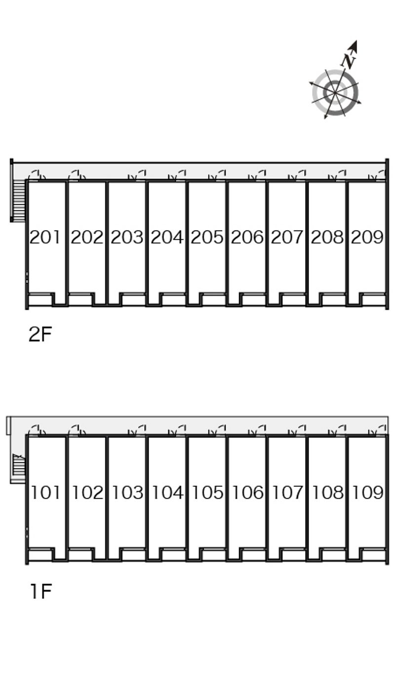クレイノＭＡＫＩ 間取配置図