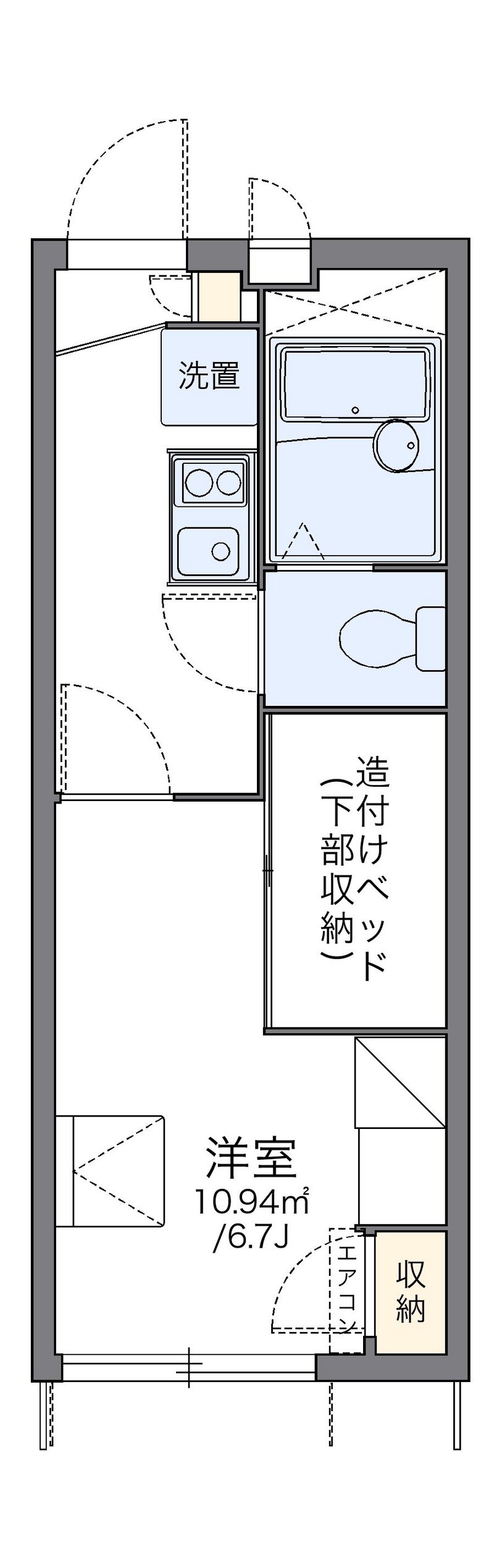 レオパレスウィステリアⅡ 間取図