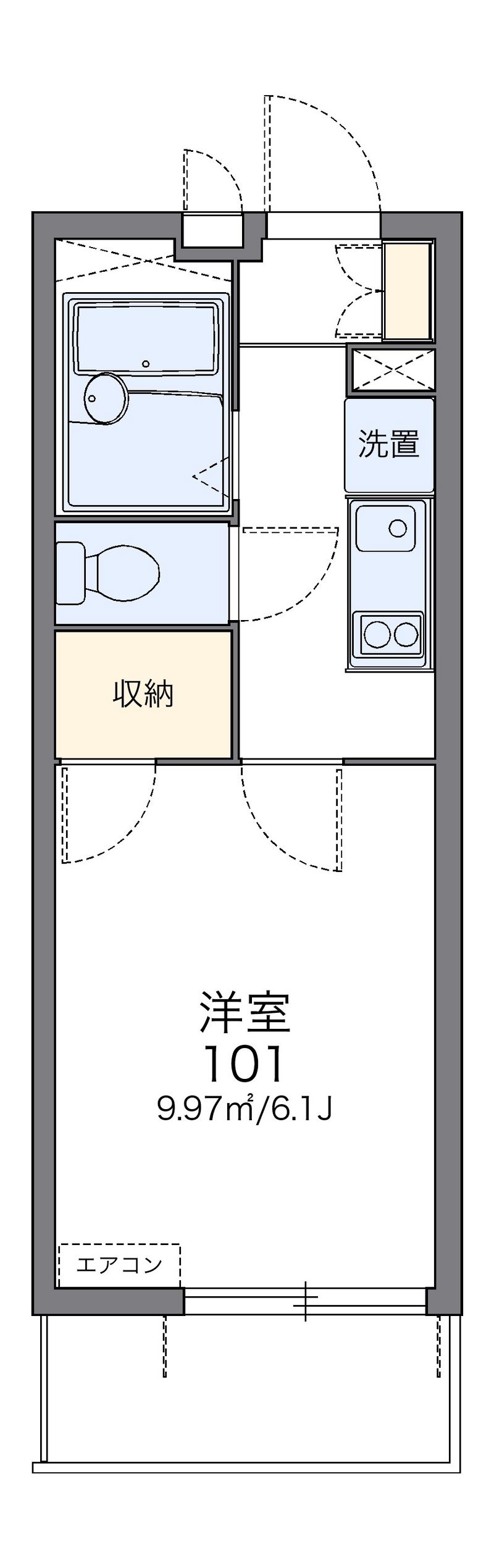 レオパレスリョーヒーナ 間取図