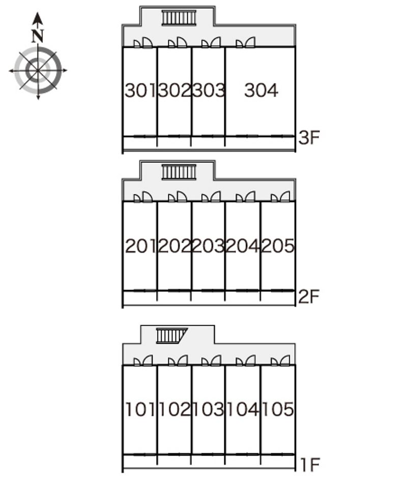 レオパレス北綾瀬 間取り配置図