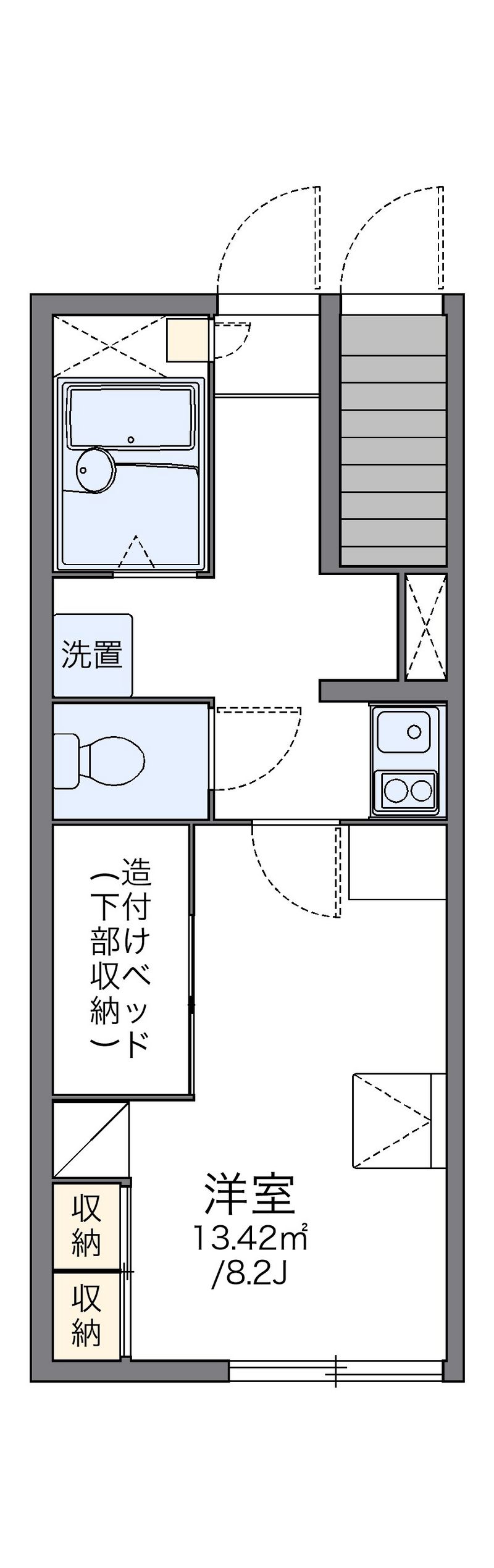 レオパレス中浜２番館 間取図