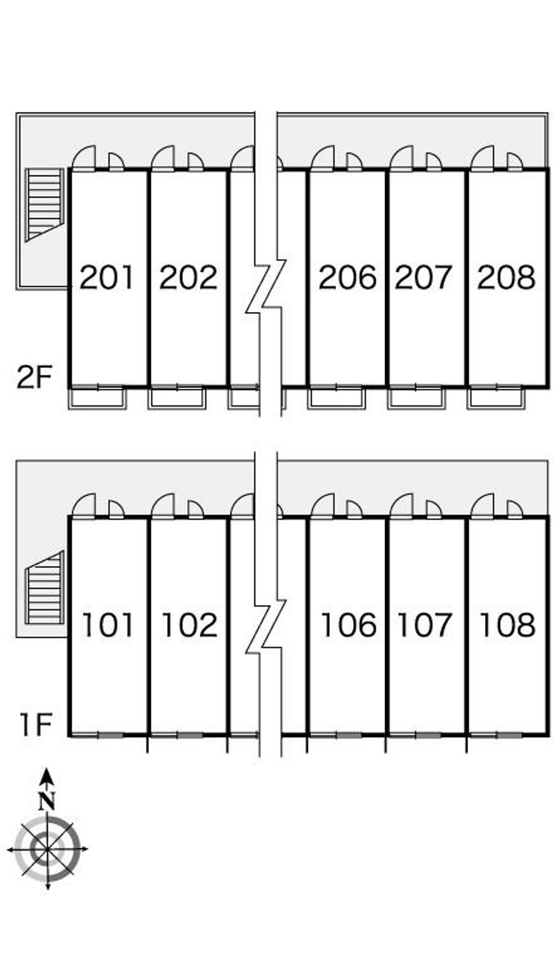 レオパレスＫ　ＣＯＵＲＴ 間取り配置図