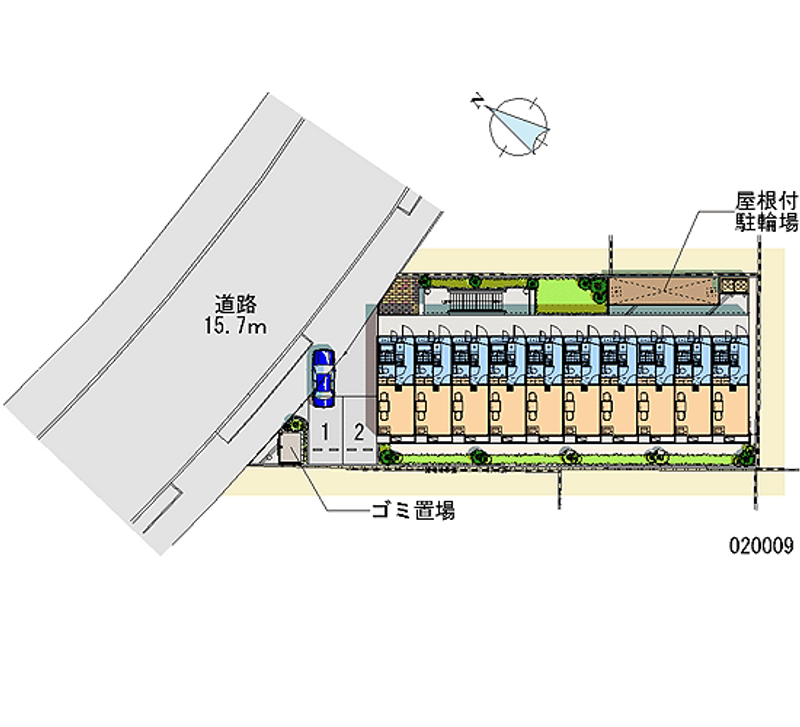 レオパレスジュネス紫原 区画図