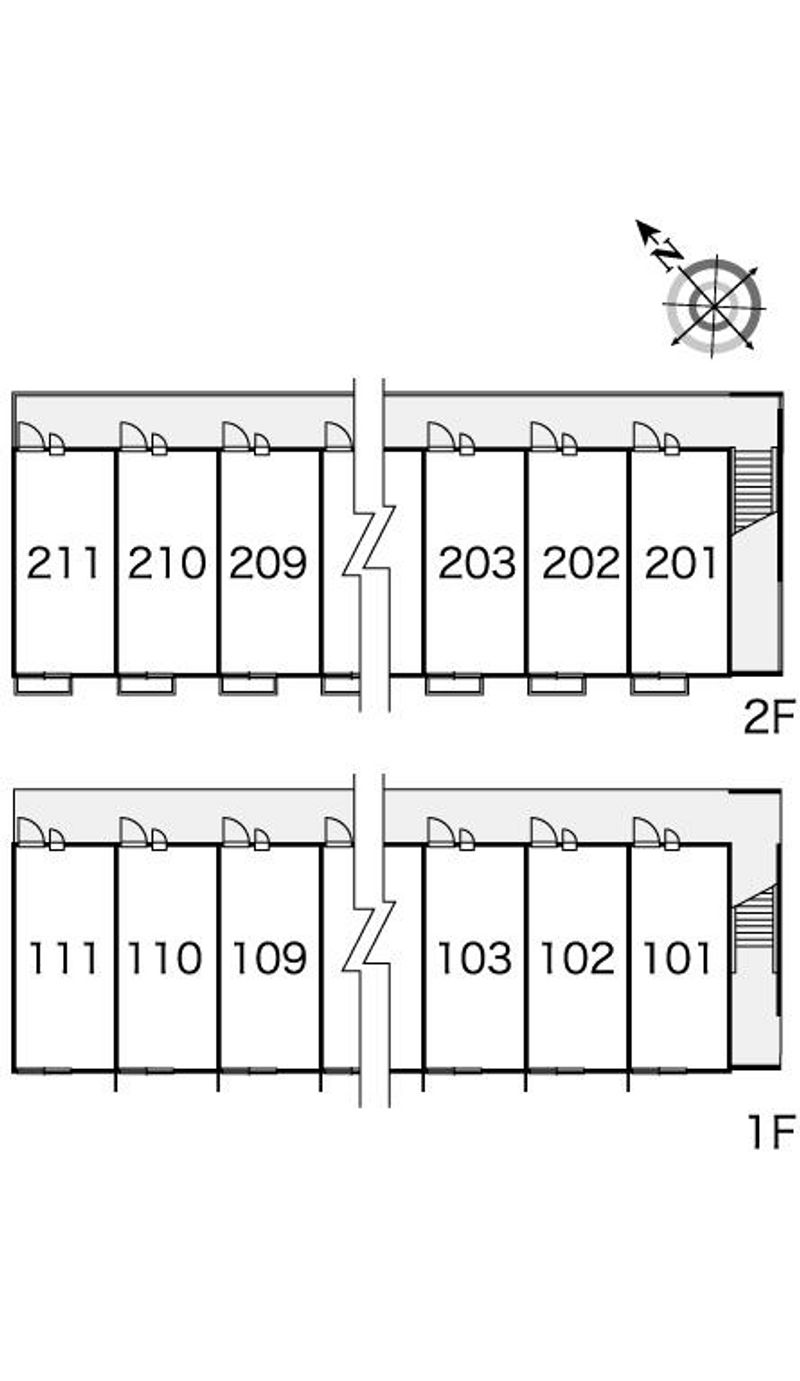 レオパレス日の里 間取配置図