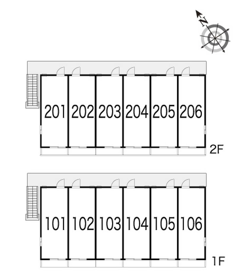 レオパレスサンフラワー 間取配置図