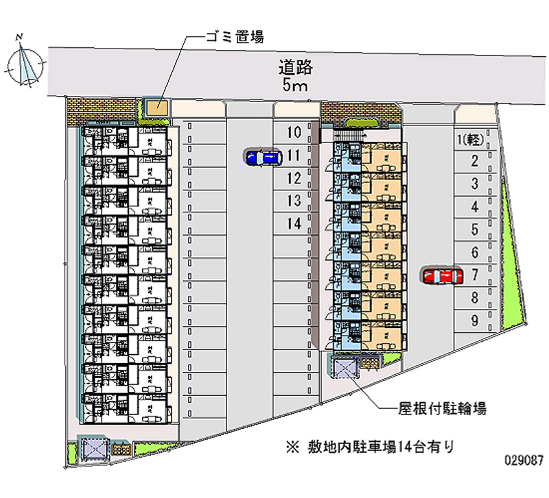 レオパレスグリーンハイツ平内Ｂ 月極駐車場