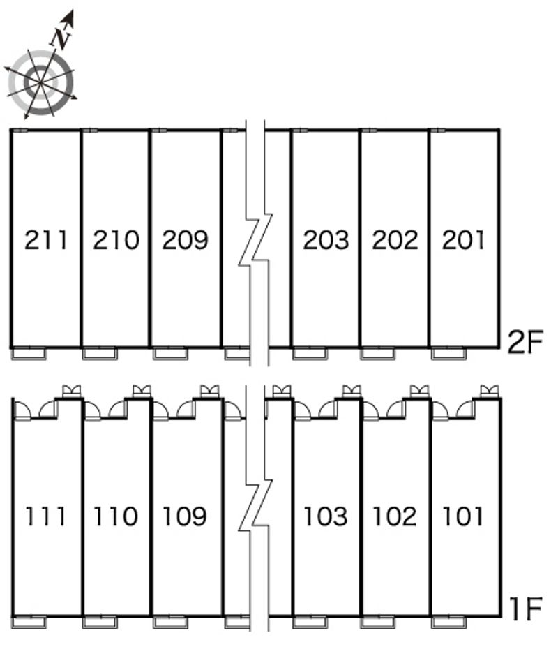レオパレス白石蔵王 間取配置図