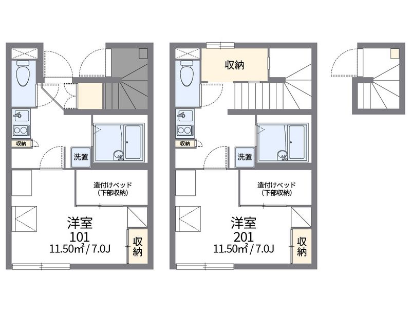 レオパレスのぼり川 間取図