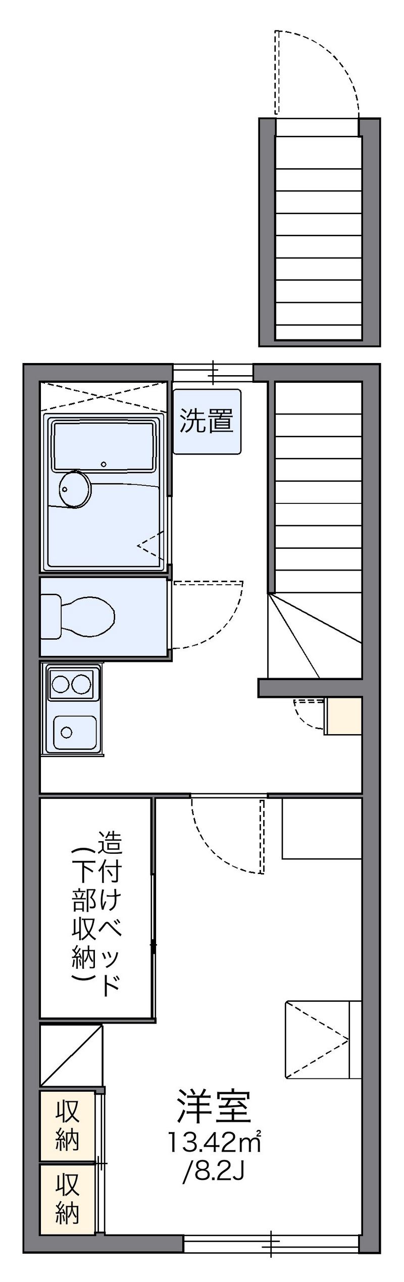 レオパレスフラーリッシュＡ 間取図