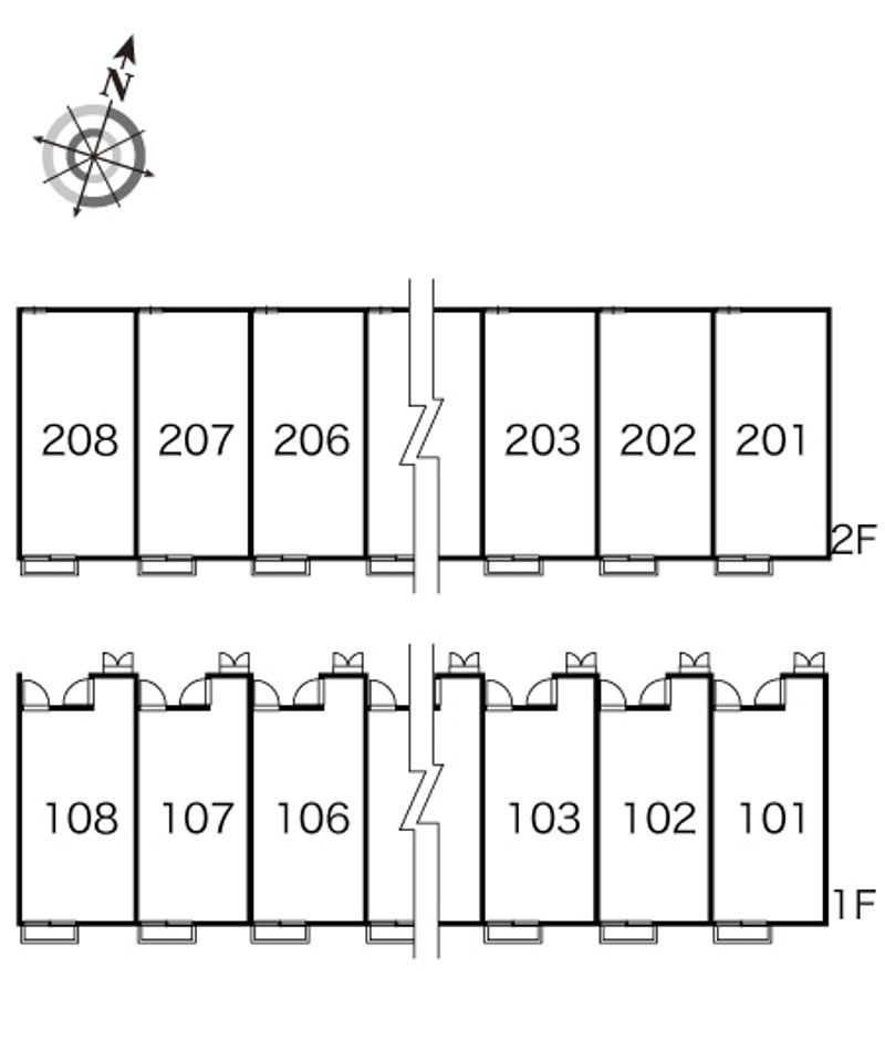 レオパレスＢｉｒｄｉｅ２１ 間取配置図