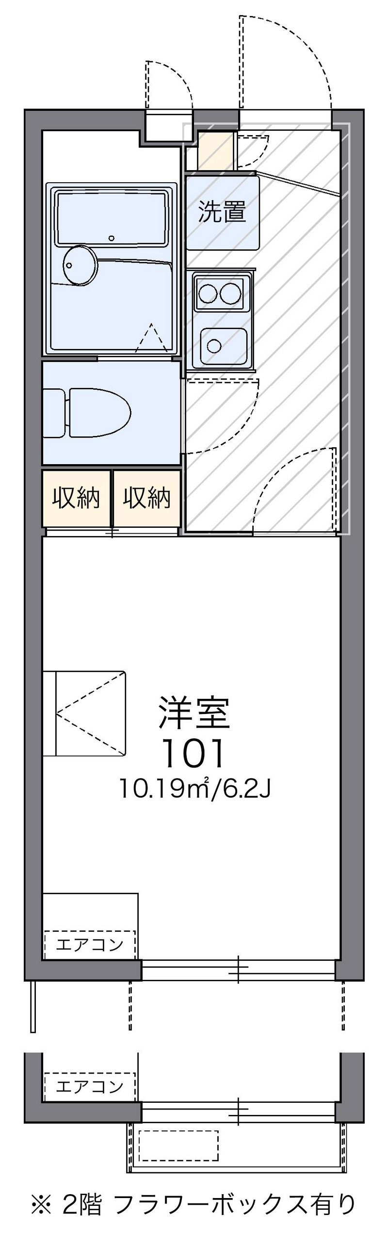 レオパレス翼Ⅴ 間取図