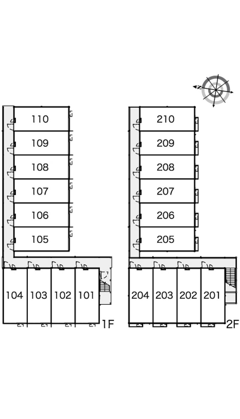 レオパレスマリオ　３ 間取配置図