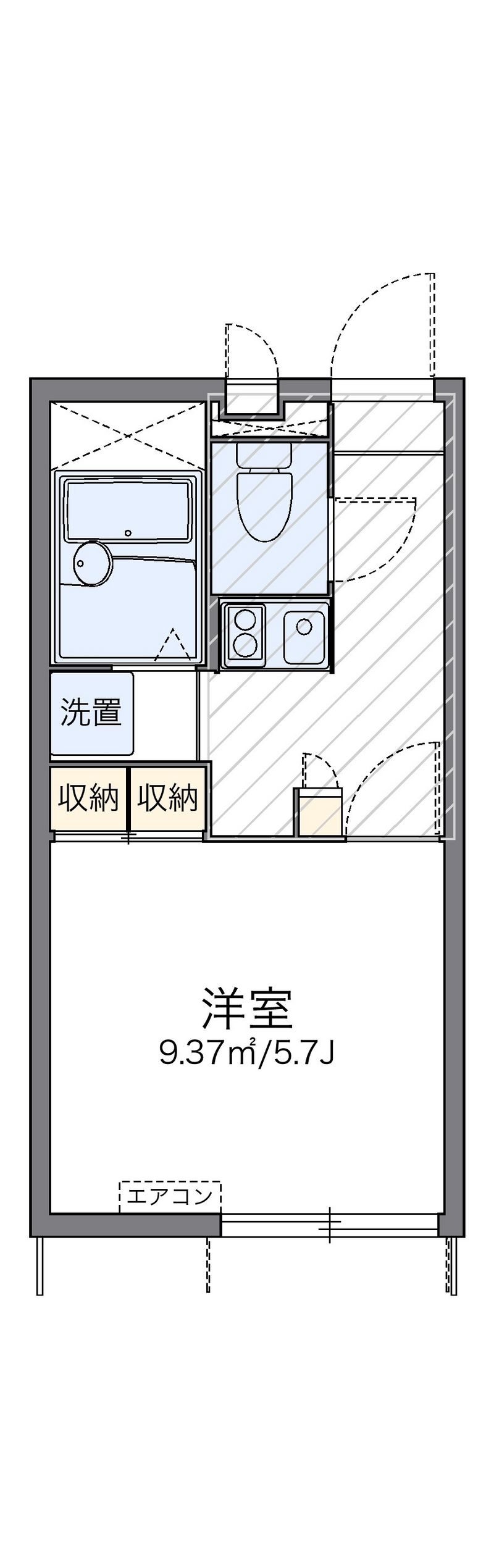 レオパレスＬＵＣＫⅡ 間取図