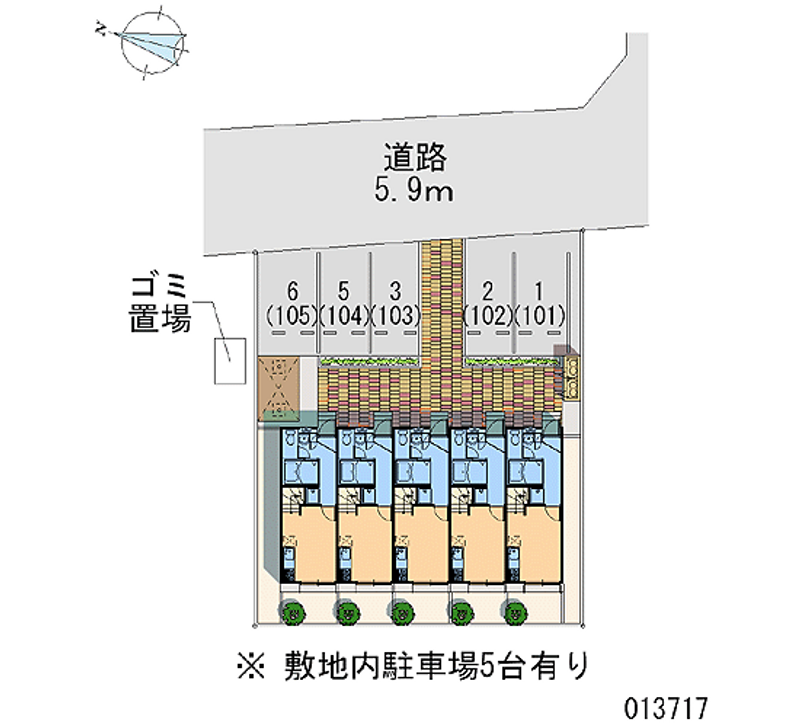 レオパレスボヌール 月極駐車場