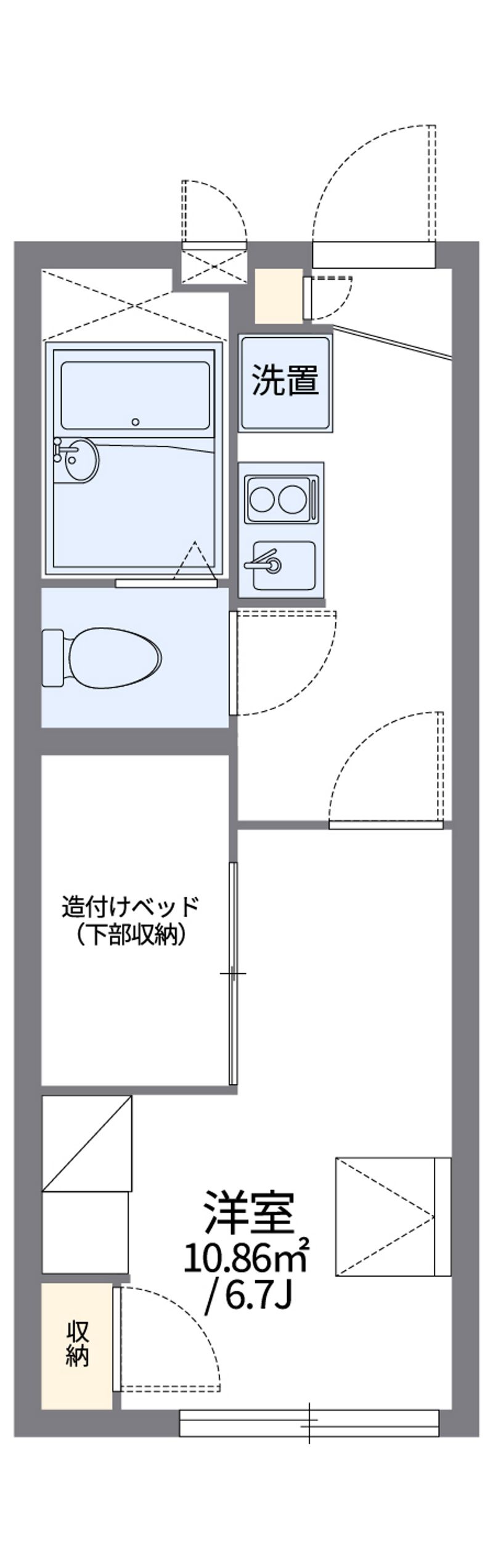 レオパレスリリー 間取図