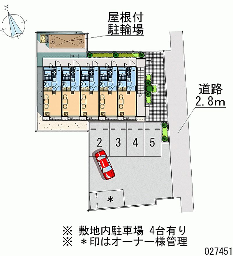 レオパレス花 月極駐車場