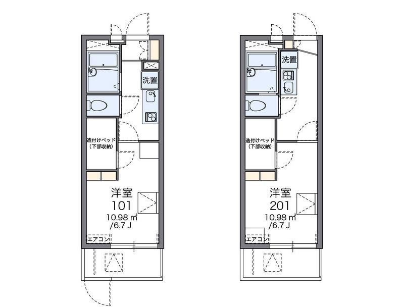 レオパレス葵 間取図