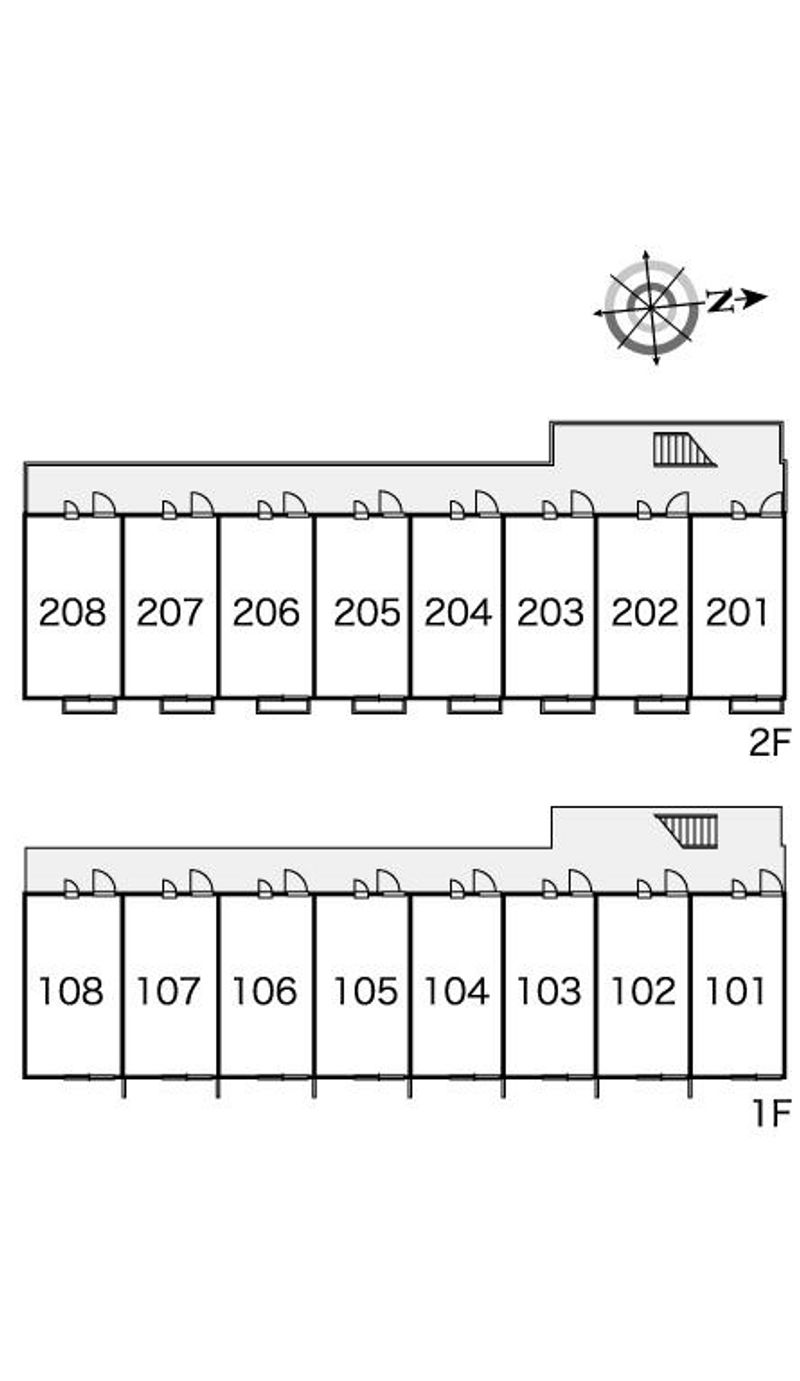 レオパレスリブラⅡ 間取配置図