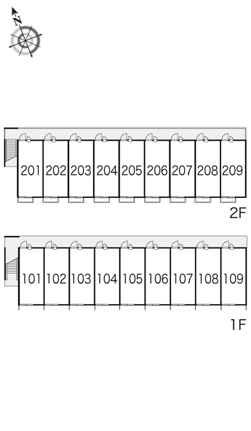 レオパレスルミエールⅢ 間取配置図