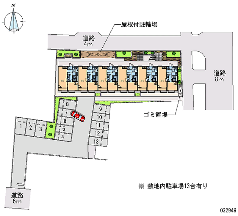 レオパレス瓦葺 月極駐車場