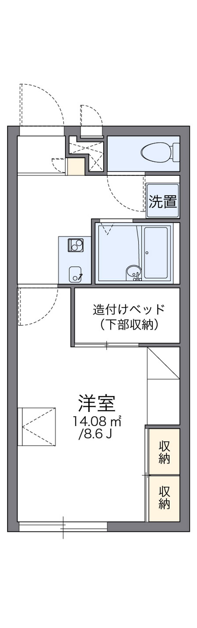レオパレスつくい 間取図