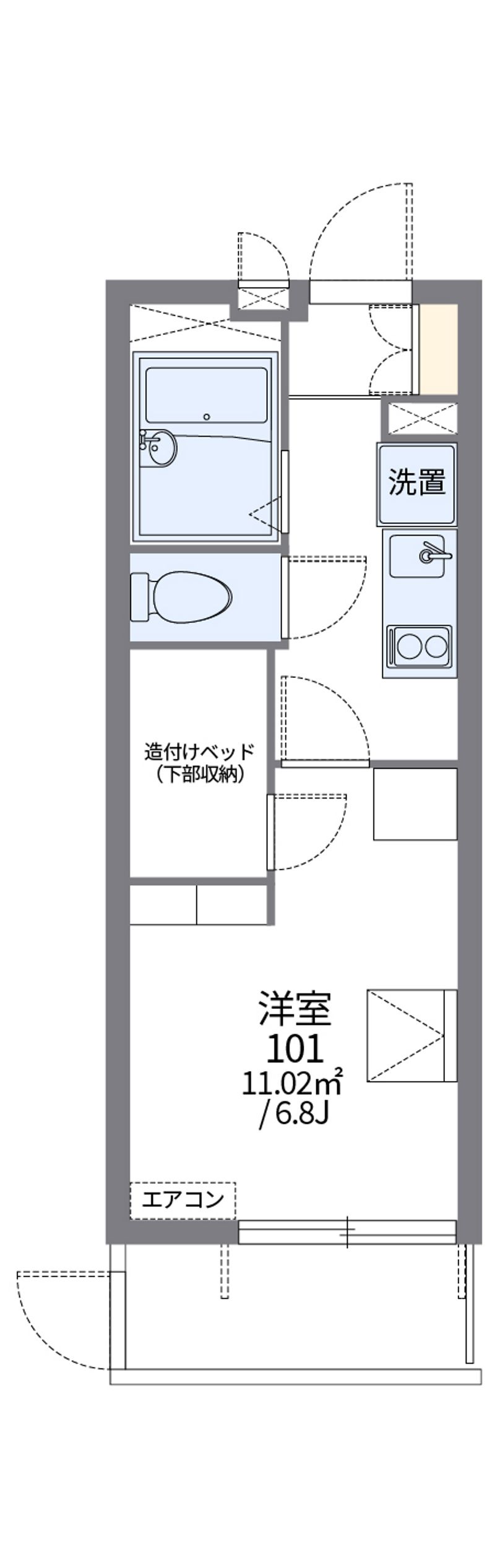 レオパレス谷中 間取図