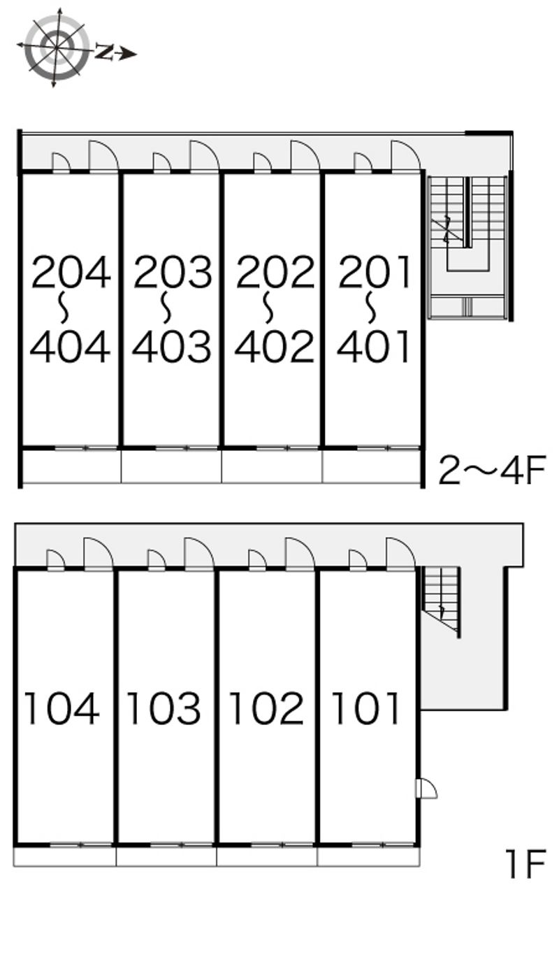 レオパレスル・コントワールⅢ 間取り配置図