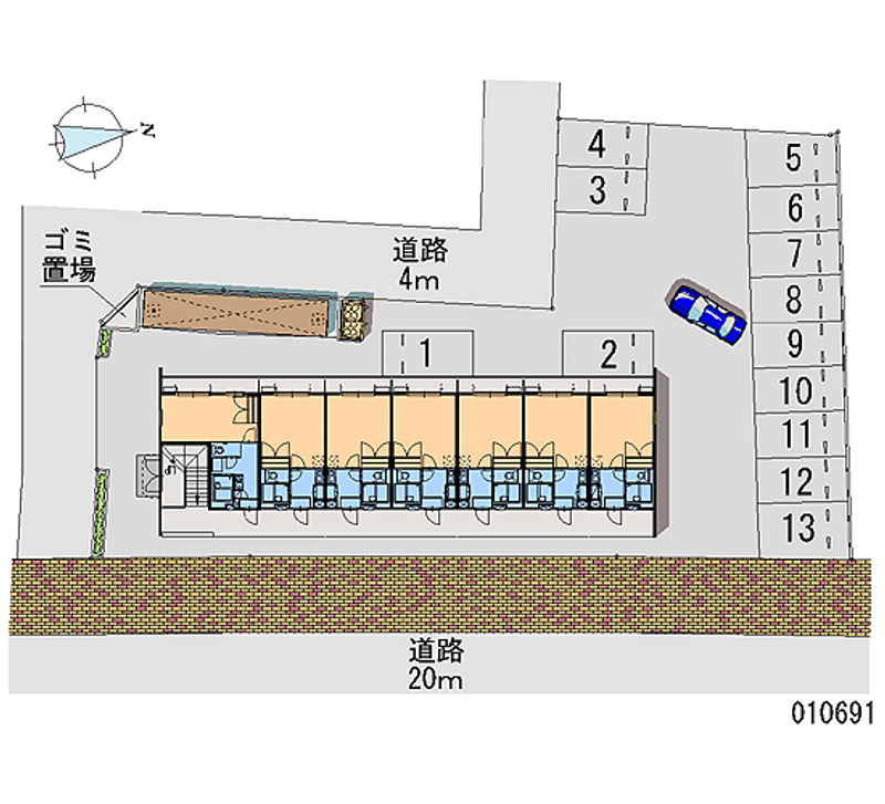 レオパレスこーぽ谷本 月極駐車場