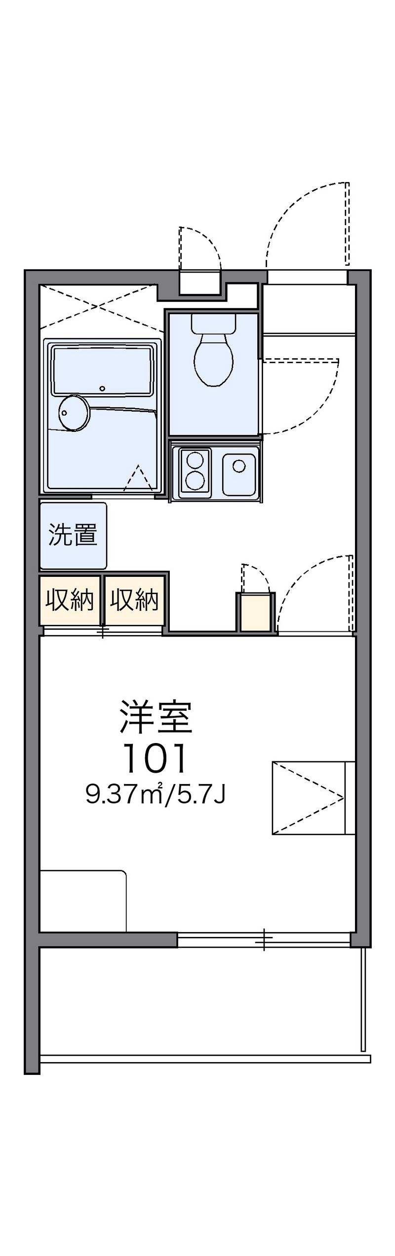 レオパレス天大南 間取図