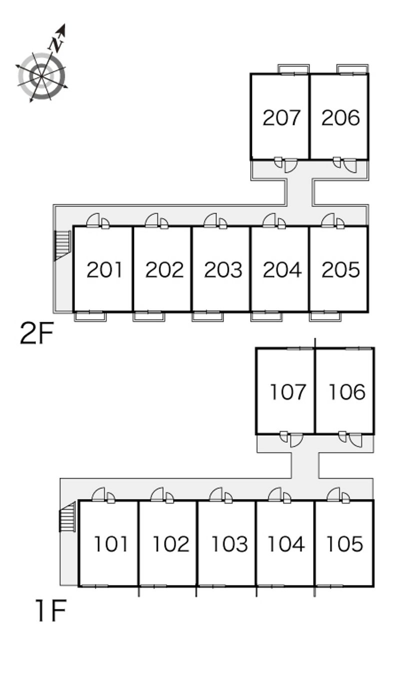 レオパレスソレーユ萩崎 間取配置図