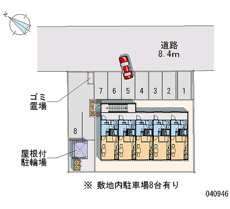 レオパレスユーⅡ 月極駐車場