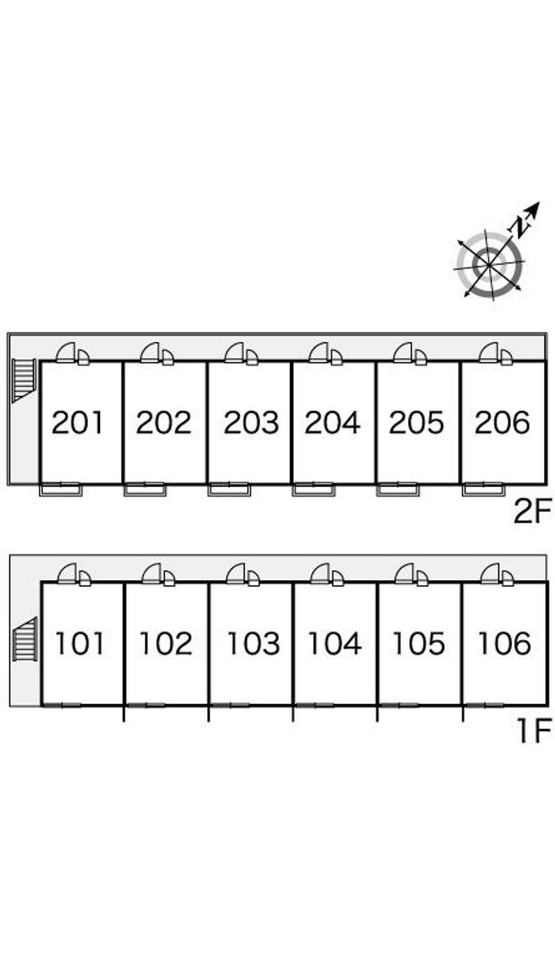 レオパレスセレンコート高井田 間取配置図