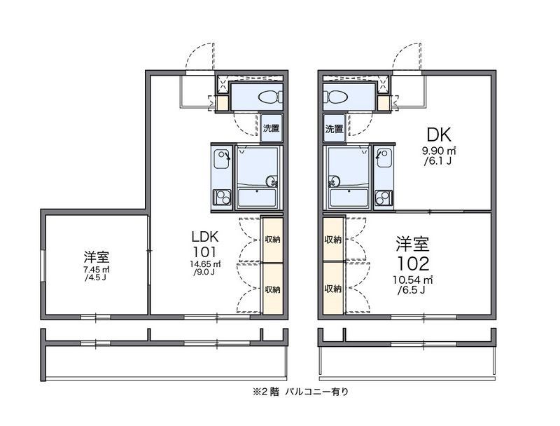 レオパレス保春院ｐａｒｔ１ 間取図