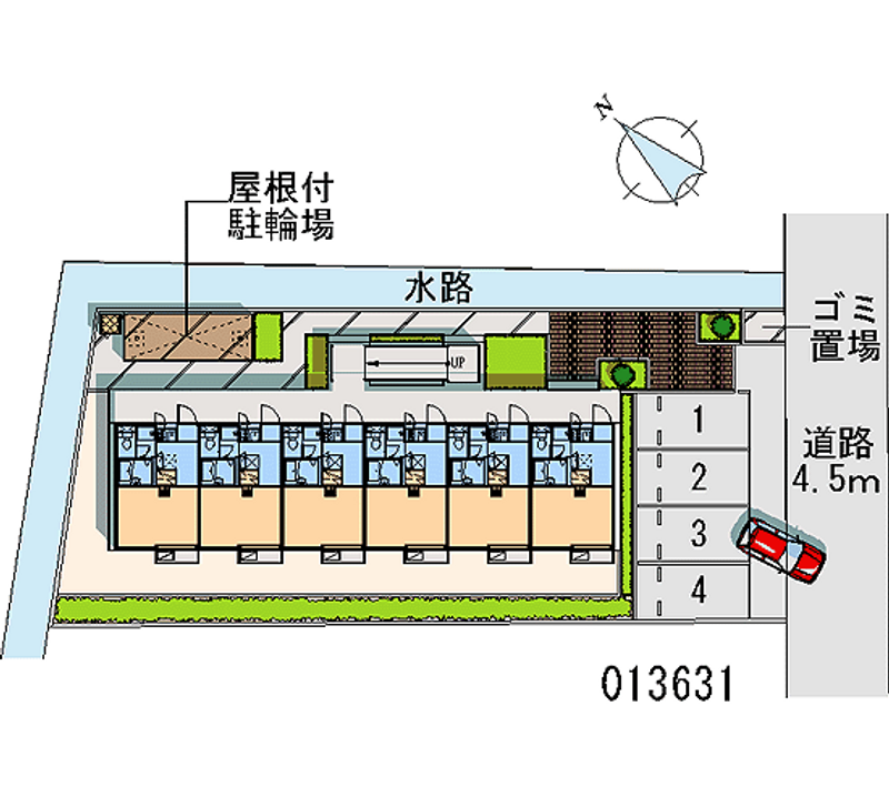 レオパレスオープリーコート 区画図