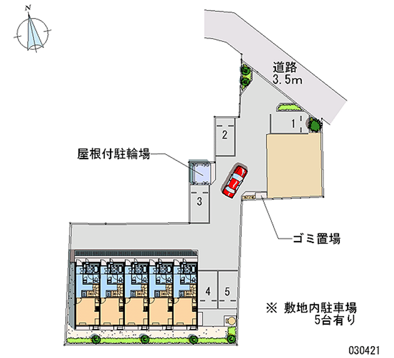 レオパレスブランネージュ 月極駐車場