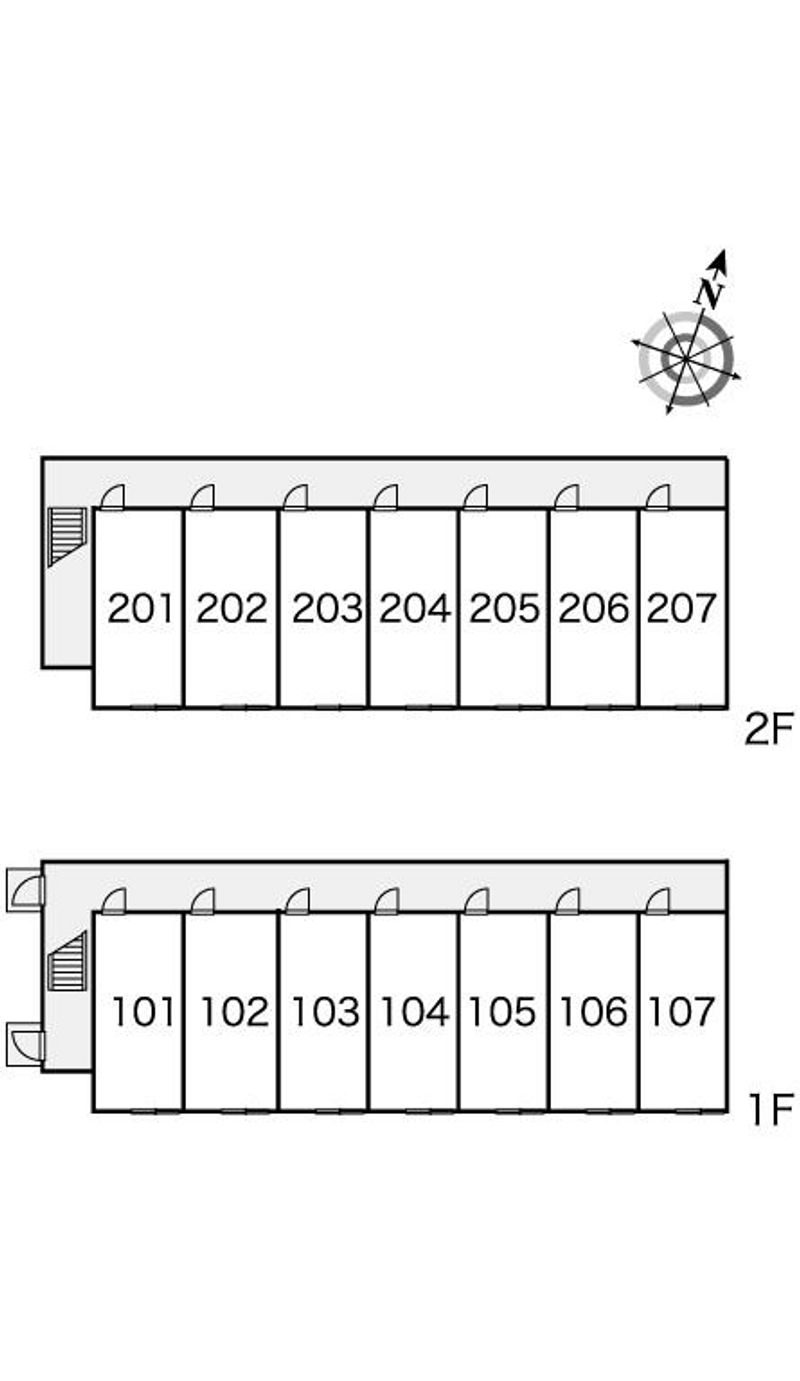 レオパレスＦＡＲＭ光Ⅰ 間取配置図