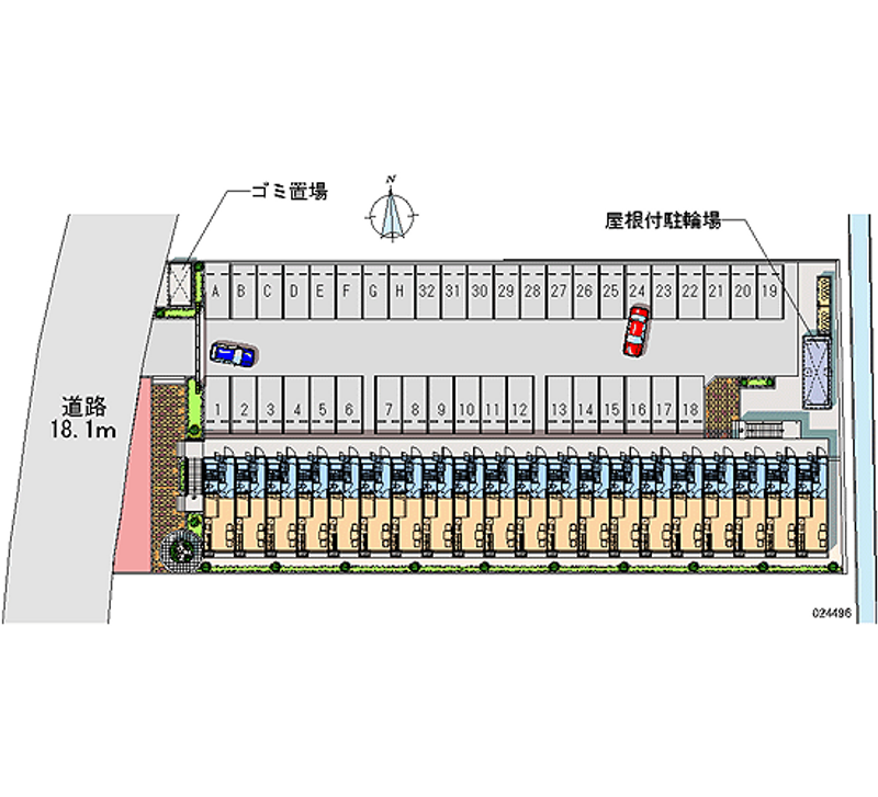 レオパレスＳＯＬＵＴＩＯＮＳ 月極駐車場