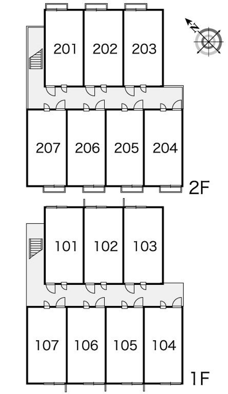 レオパレス新家 間取配置図