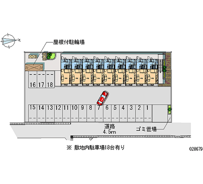 レオパレスイナミタウン 月極駐車場