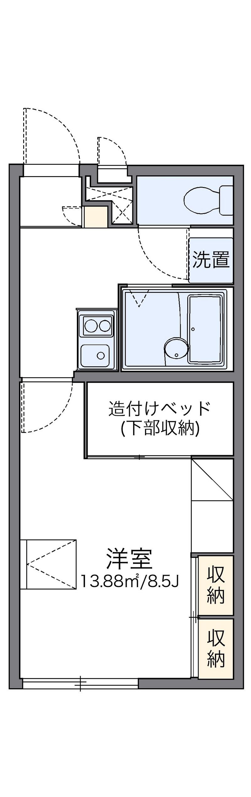 レオパレスリファーレ 間取図