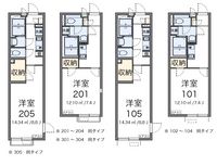 クレイノＴ　ヴィルヌーブ 間取り図