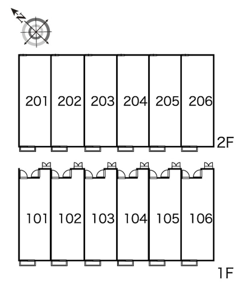 レオパレスひまわりⅡ 間取配置図